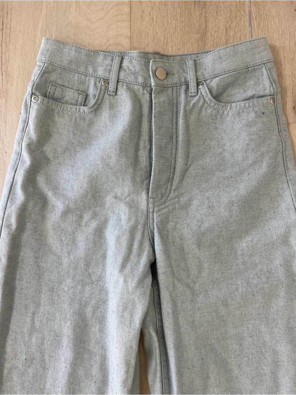 COS Arch Tapered Leg Jean in Blue Speckled Size 24 - Picture 2 of 9